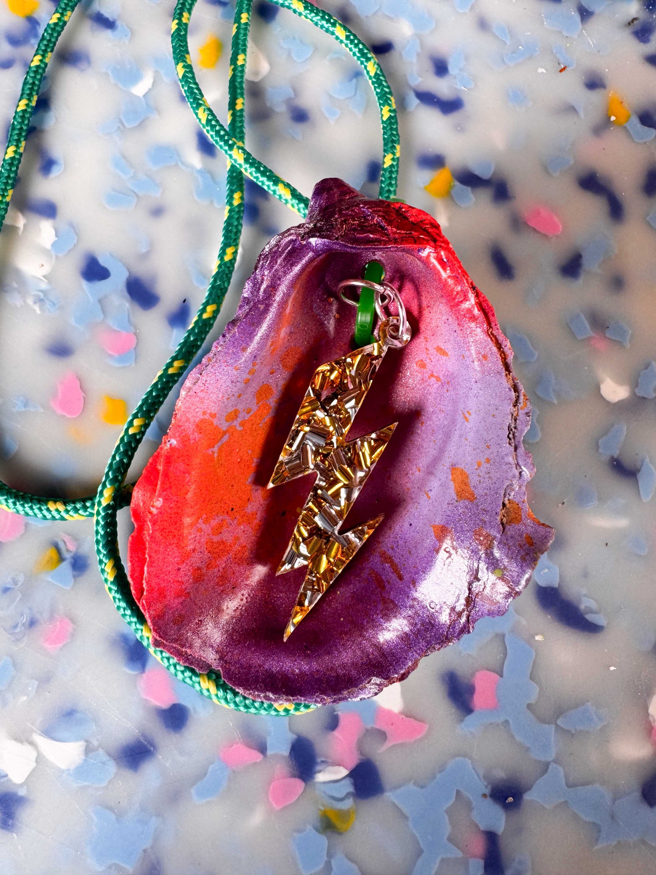 Jungle Shell Necklace - Lightning Bolt