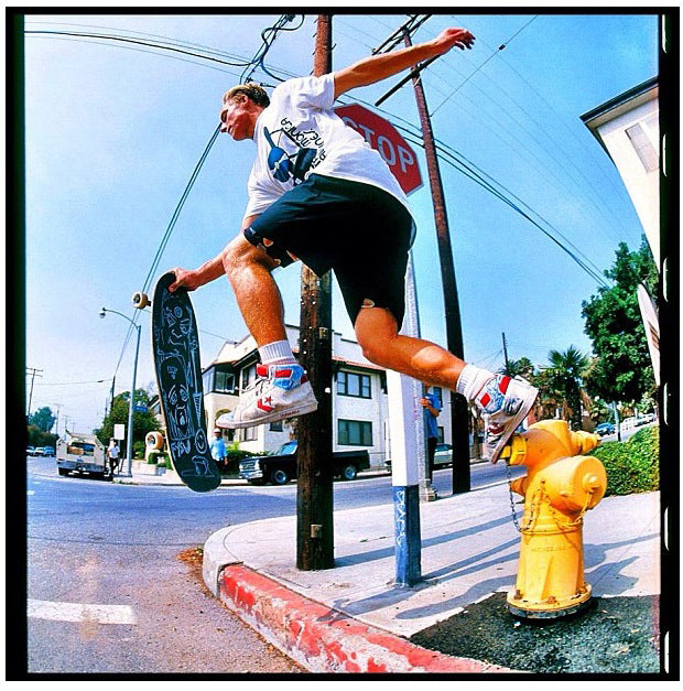 Natas Kaupas. Fire hydrant Footplant. c.1989. Photo: J.Grant Brittain.