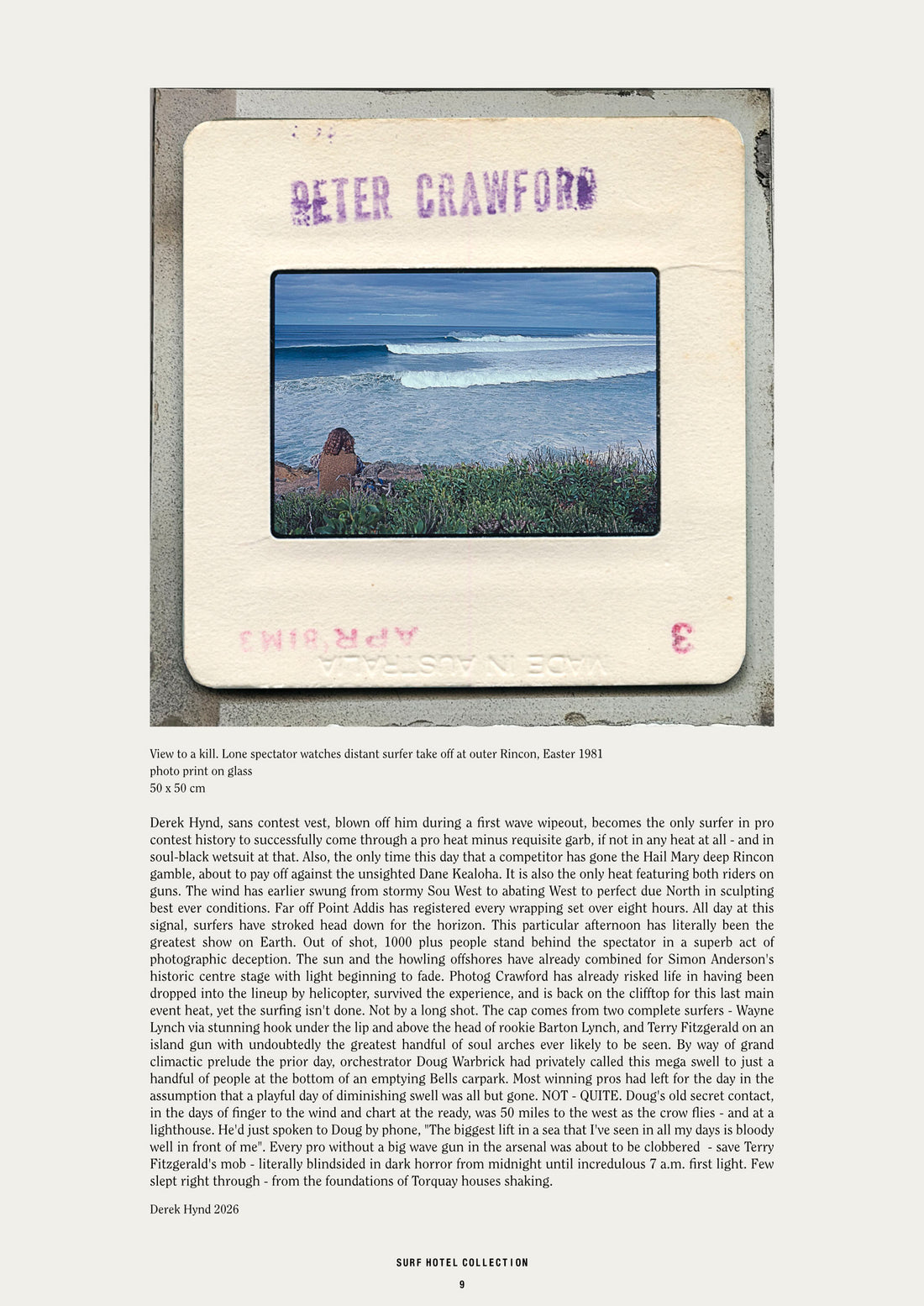Peter Crawford Collection at Surf Hotel