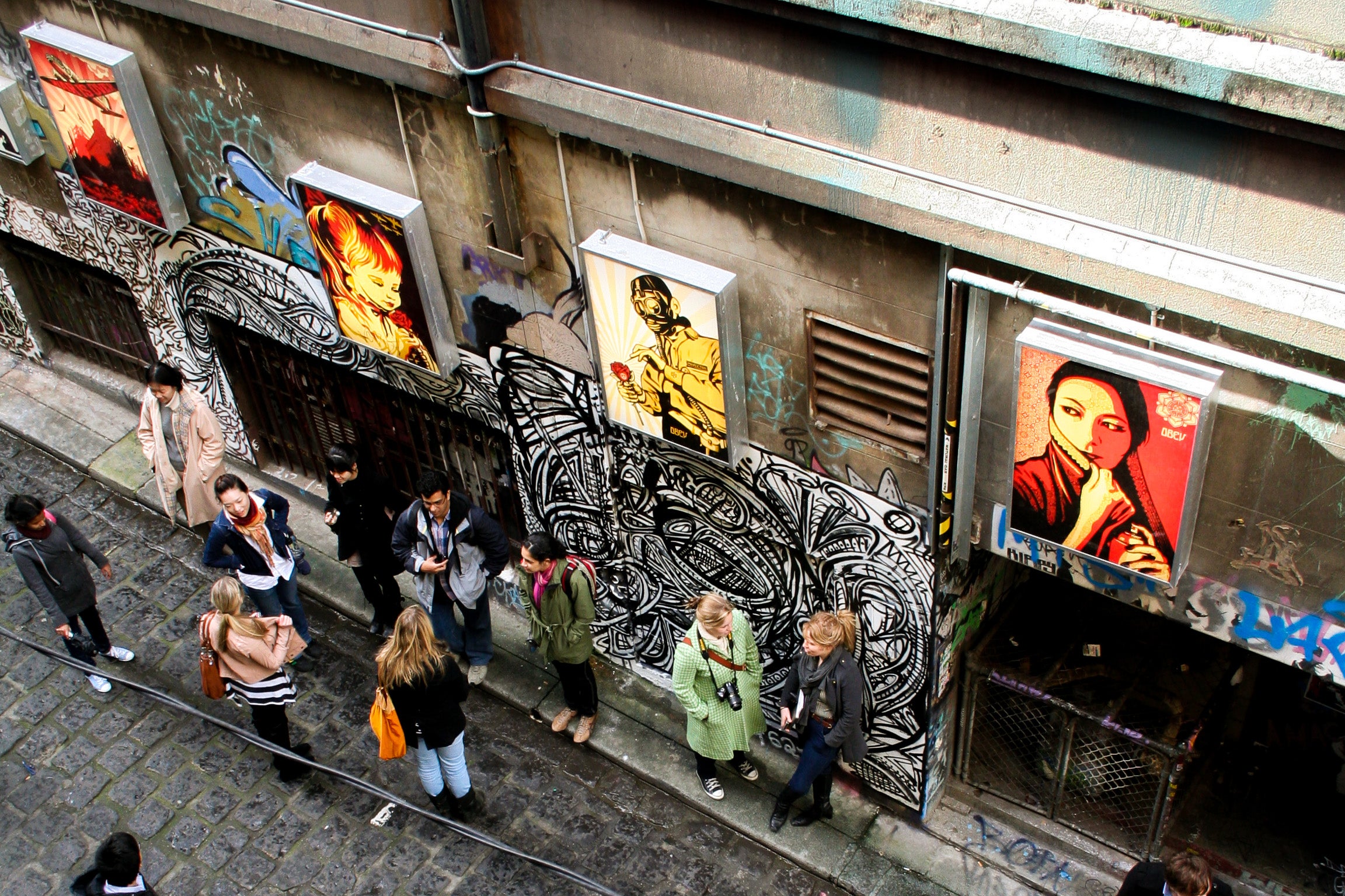 Obey. Shepard Fairey. 2010. Citylights Hosier Lane
